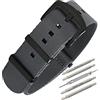 masar 20mm Premium NATO Grey - Cinturino Orologio - Grigio, Nero, Cinturini, Orologi, Cinturini per orologi 20 mm Fibbia Nera