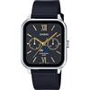 Casio Orologio da donna con quadrante nero e cinturino in argento