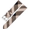 ROUREOX Cinturino in Pelle Fibbia ad Ardiglione in Acciaio Inossidabile, Bracciale di Ricambio Orologio per Burberry BU1938 BU9109 BU9107 BU9014 BU9111-Bianco Riso+Argento 22mm