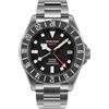Seestern S462 Automatico Titanio GMT Nero Datario Zaffiro 24h Orologio Uomo