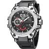 Forrader Orologio sportivo digitale da uomo con quadrante grande impermeabile militare orologi da polso per uomo con cronometro allarme LED luce posteriore