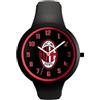 PRESTIGE & DELUXE Orologio da polso unisex Lowell Milan One Kid Cinturino Nero - Quadrante 38 mm rossonero + portachiave calcio