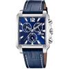 LOTUS Orologio Uomo Analogico Pelle Blu - Quarzo - Cronografo - Vetro Minerale - Impermeabile 5 ATM Elegante 18851/2 Special Prices