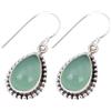 Meadows Orecchino Green Chalcedony Orecchino fatto a mano in argento sterling 925 Orecchino Designer Silver Dots