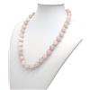 Generico Collana donna artigianale girocollo in Quarzo Rosa Sfaccettato 10 mm, Gemme Naturali, Pietre Dure, Fatta a Mano, Chiusura a Ciambella