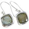 ELAMMO JEWELS Orecchini pendenti in labradorite naturale fatti a mano - Gioielli in argento sterling 925 - Design unico ed elegante
