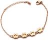 Generico Bracciale Minimal zampine - Bracciale mini zampine - Bracciale impronte (Oro Rosa, Quattro Zampe)