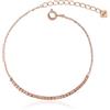 Meissa 925 Sterling Sliver Cavigliera da donna Piccole perle quadrate Cavigliera in oro rosa Catena regolabile da donna