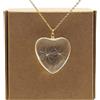 Cairui Design Dente di leone con 2 Desideri Tarassaco Real Fiore Cuore Amore Vetro Placcato Oro Collane Con pendenti Donna Handmade