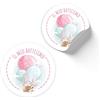 Generic 25 Etichette adesive Rotonde per bomboniere Battesimo, Adatte per Maschietto e Femminuccia, chiudibusta, Il Mio Battesimo. Elefantino Rosa-Azzurro