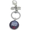 Silvia Creations And Co Portachiavi con Scritta Grazie Prof Cuore e Charms