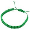 ParticolarModa Bracciale dell'amicizia in corda nylon piatto regolabile Verde
