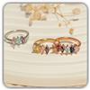 Generic Anello delle madri con Birthstone 2, 3, 4, 5 pietre - Anelli multi-pietra personalizzati - Anello Birthstone di famiglia Anello della nonna - Regali per la festa della mamma