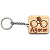 Handmade Portachiavi in legno Harry P con nome personalizzato - occhiali e cicatrice Harry p con il nome che preferisci - idea regalo personalizzato