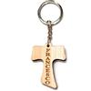 Faltec Portachiavi personalizzato in legno TAU FRANCESCANO - decorazione bomboniere battesimo, comunione, cresima