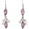 Generico Marquise Faceted Amethyst Earrings Handmade 925 Sterling Silver Dangle Earrings Jewelry