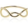 Meissa anello argento 925 donna anello mignolo donna Semplice infinito anello ansia regalo ragazza, amica (Oro, 15.87)