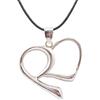 Generic Ciondolo in Argento 925 con Iniziale R a forma di Cuore - Pendente - Lettera Alfabeto