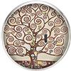 Generico Anello Regolabile in Acciaio Inossidabile, Diametro 25 mm, Fatto a Mano, Illustrazione albero della vita Klimt