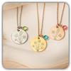 Generic Collana per la festa della mamma Gioielli fatti a mano - Collana di fiori con bouquet combinato - Collana personalizzata incisa 2, 3, 4, 5 fiori - Regali per la mamma