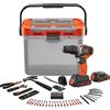 BLACK+DECKER 18 V MARTELLO PERFORATORE 2B 78 ACCESSORI BCKSB03-QW