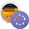 POWERTEC PRO 45312Z-50 - Dischi abrasivi con gancio e anello, grana 120, per levigatrice orbitale con zirconia cubica, per levigatrici orbitali casuali da 5 e 8 fori, per automobili, vernici, metallo