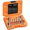 WYBENZ Set di 6 estrattori per viti a spirale, per rimozione viti Cr-MO Easy Out Bolt Extractor Set di fantastici gadget per uomo, rimozione di viti spogliate e bulloni rotti