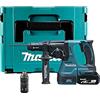 Makita DHR243Z - Perforatore Sds Plus 2 Joule, 24 mm, Bl Lxt 18 V + 1 batteria 18 V 3 Ah Li-Ion Bl1830B + cofanetto Makpac