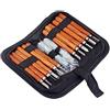 ARTIBETTER Strumenti per Intaglio Legno con Affilatore Kit Professionale per Artigiani e Principianti per Progetti Bricolage e Scultura