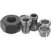 SOESFOUFU Set di 6 pinze per fresatrice con dado M17x1, 5 misure 6/6,35/8/9,52/10 mm, mandrino per fresatrici, frese manuali, utensili rotanti per incisione.