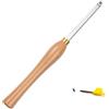 Generic Utensile Per Tornitura Del Legno Con Inserto In Carburo Di Tungsteno Ci4, Scalpello Diamantato, Manico In Faggio Ergonomico, Per Lavori Fai-da-te(Round Tip chisel)
