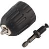 ZenithAur Adattatore per mandrino autoserrante ZenithAur Convertitore per mandrino autoserrante da 0,8-10 mm 3/8 24UNF Utensile a cambio rapido con gambo esagonale da 1/4 Nero
