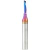 Amana Tool 51511-K Spektra Coated SC Spiral 'O' Single Flute, Plastic Cutting 1/8 D x 1/2 CH x 1/4 SHK x 2 Inch Long Down-Cut CNC Router Bit with Mirror Finish