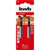 KWB Blister 2 fogli di taglio grosso legno 75 mm a T