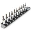 TEKTON Set di chiavi a bussola Torx da 1/4 con binario, 10 pezzi (T6-T30) | SHB90103