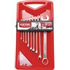 Extol Premium Chiave ad anello piatta, set da 9 pezzi, 6-19 mm