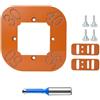 LVYXON Raggio angolare router modelli Jig R10 R25 R30 R50 per progetti di lavorazione del legno utilizzando fresa con ruota cuscinetto per mantenere il livello del modello (R30-R50)