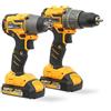 Tolsen Kit di Trapano Combinato e Avvitatore a Percussione Senza Spazzole Brushless 20V con Borsa 2 Batterie da 2,0 Ah e Caricabatterie