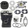 UYTGFO Adatto for motosega Partner 350 351 370 371 420 390 391 Formula 5000 Kit guarnizione carburatore cilindro pistone da 41 mm