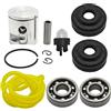 UYTGFO Adatto for Husqvarna 235 236 236E 240 240E Cuscinetto a manovella Guarnizione olio Tubo carburante Pompetta di adescamento Motosega Ricambio Kit fascia pistone da 39 mm