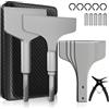 CSOOM Set di scalpelli da 75 mm e 110 mm con gambo SDS Plus, kit di attrezzi in acciaio 40Cr, include 4 lame di ricambio e custodia di alta qualità per piastrelle, cemento, muratura e miglioramento della