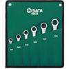 SATA ST09025SJ, chiave a cricchetto a doppio anello, a cricchetto, a cricchetto, set di chiavi a cricchetto metriche 8-19 mm, 6 pezzi