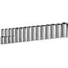 Capri Tools Set di bussole cromate basse per viti, a 6 punte, da 8 a 22 mm, 15 pezzi
