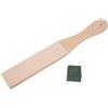 LIZEALUCKY Coramella per affilare la pelle, tagliere in legno a doppia faccia con pasta abrasiva per affilare i coltelli, lame da taglio, manutenzione del legno
