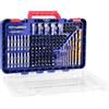 WORKPRO Set di punte per trapano, 120 pezzi, set di punte per avvitatore a percussione e set di punte per avvitamento e foratura di legno e metallo, con custodia, gambo esagonale da 1/4