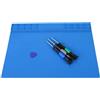 Cyrank Tappetino antistatico ESD sicuro per elettronica, in silicone, per saldatura, 500 ℃, resistente al calore, piattaforma di manutenzione per telefono, pad, laptop, computer, 13,8 x 9,8/350 mm x