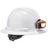 Ergodyne - 60152 Casco rigido con luce, tesa piena, sospensione a cricchetto, classe E, Skullerz 8971LED, bianco