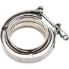QCKNKMGG Morsetto per tubo di scarico Morsetto a fascia a V da 3 pezzi in acciaio inossidabile 304 flangia di scarico maschio femmina a sgancio rapido multidimensione(3.50 inches-V band)