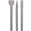LIYJTK 3 pezzi kit di scalpello in acciaio carbone ridotto piatto a martello rotante per trapano piastrella in calcestruzzo lavoro applicabile in legno industriale (SDS Max (cinque fosse))