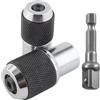 JINQIGG Chiave a cricchetto ergonomica a doppia funzione Mandrini 3/8 Drive 65 mm Estensione in acciaio al carbonio per strumento professionale Mandrino per rubinetto a doppia dimensione
